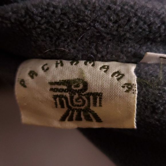 Pachamama Wool Fleece Lined Handknit Full Zip Sweater Vest Boho Blue sz S/M - Picture 2 of 8